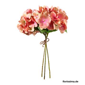 image BOUQUET HORTENSIA 36CM PECHE